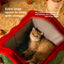 Casa de Gato Natal .  Aconchegante e Quente para Todas as Estações com Forro Felpudo & Cerca Reforçada