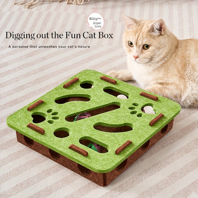 Gadget de Entretenimento para Animais de Estimação, um Brinquedo de Puzzle para Gatinhos, uma Caixa de Labirinto