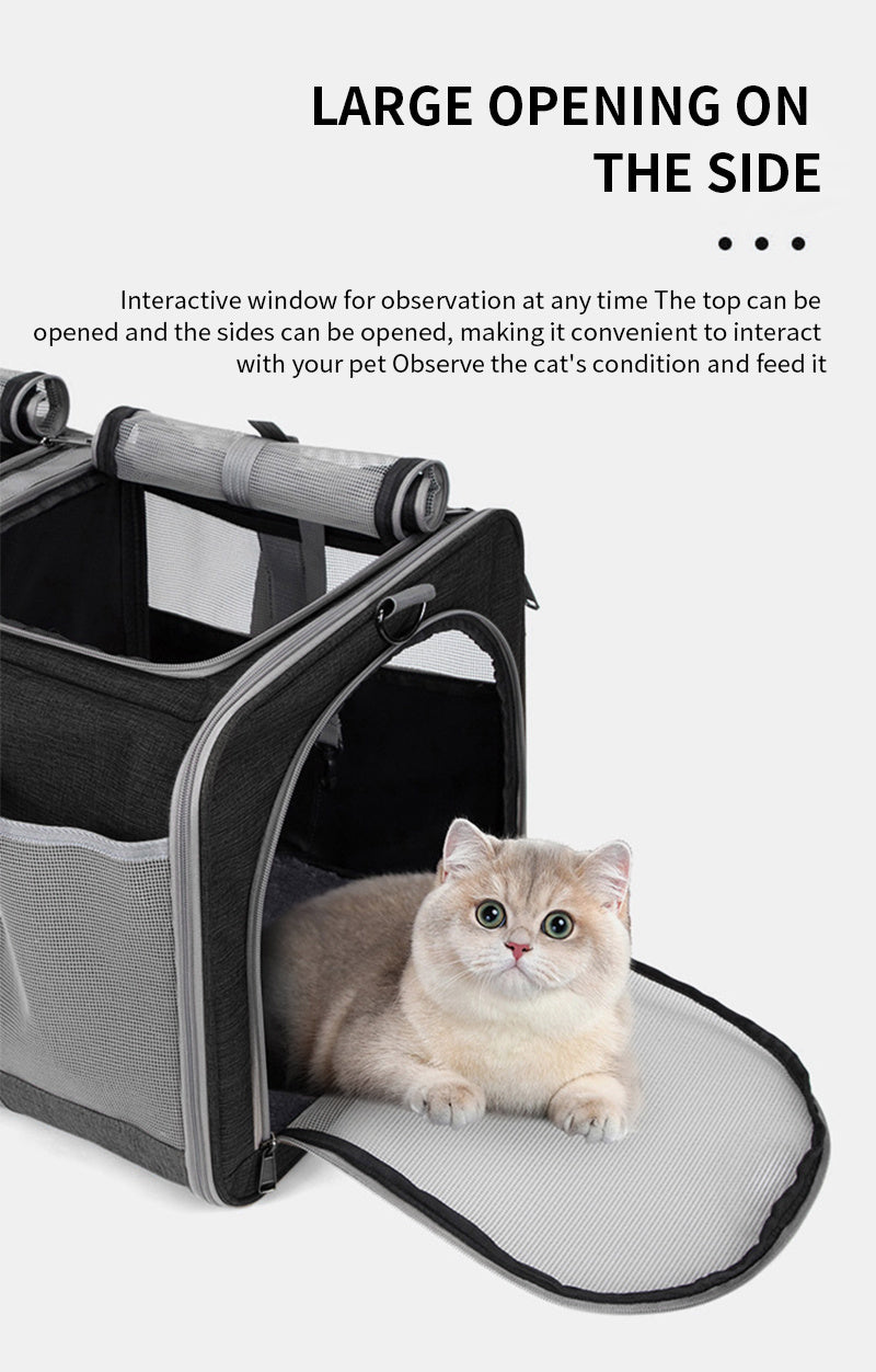 Mala de transporte multifuncional para animais de estimação, bolsa de transporte ajustável , portátil para cães e gatos ideal para passeios e viagens e