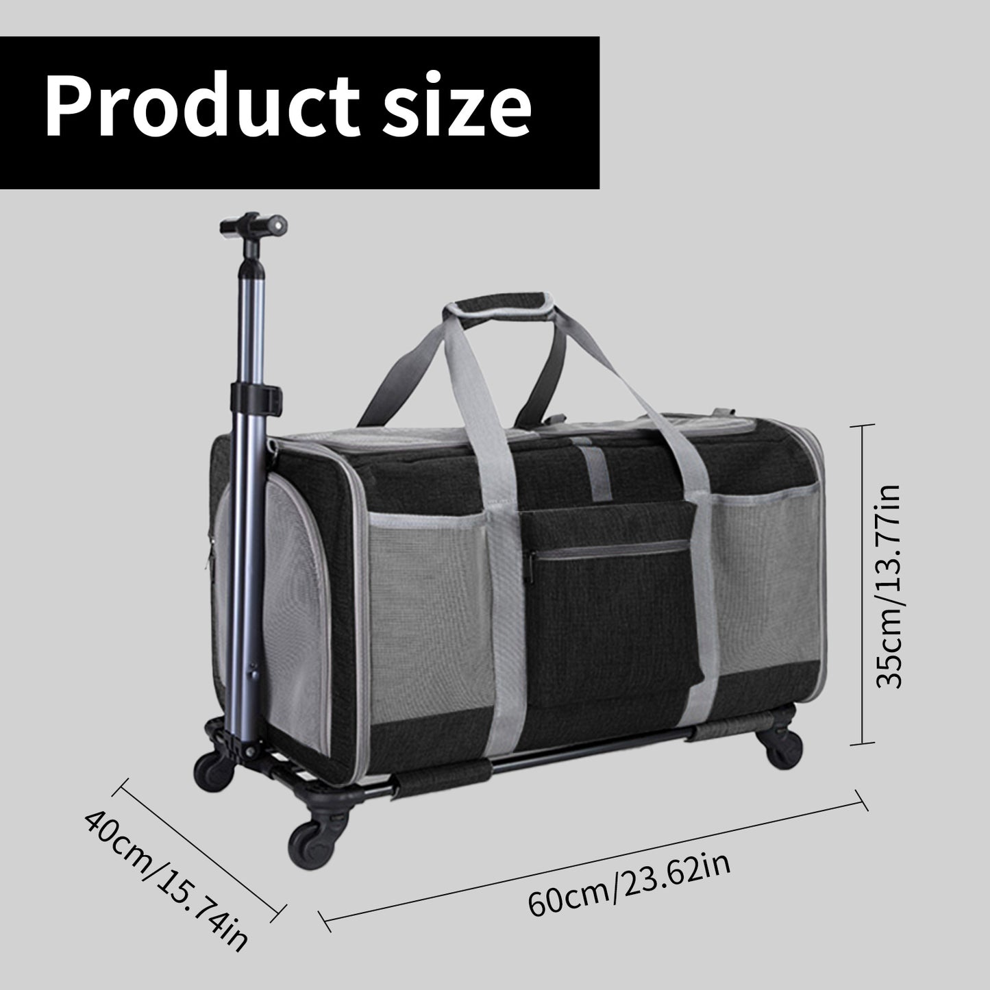 Mala de transporte multifuncional para animais de estimação, bolsa de transporte ajustável , portátil para cães e gatos ideal para passeios e viagens e