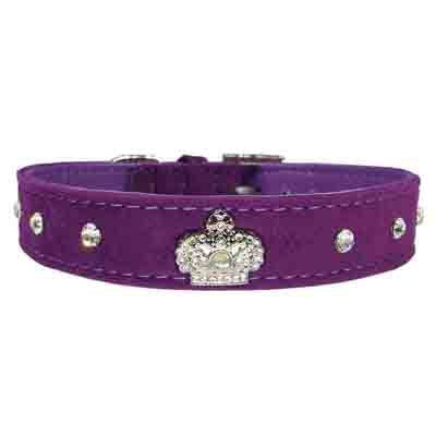 Coleira de veludo confortável Diamond Crown Pet Supplies