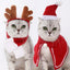 1/2pcs Conjunto de Decoração Natalina para Gatos, Chapéu Vermelho do Papai Noelo e Capa Aquecedor com Acessórios Tiara Antlerpara Filhotes .