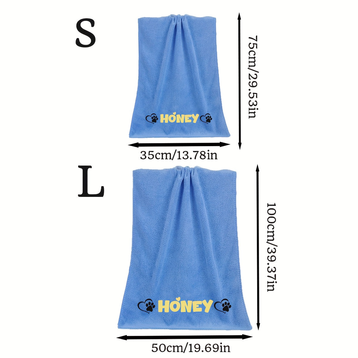 Toalha de Banho Personalizada para Pets - Secagem Rápida com Nome/Texto Personalizado