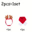 1/2pcs Conjunto de Decoração Natalina para Gatos, Chapéu Vermelho do Papai Noelo e Capa Aquecedor com Acessórios Tiara Antlerpara Filhotes .
