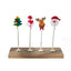 Brinquedo de Gato de Natal - Poste de Arranhar de Pelúcia de Papai Noel e Renas com Enfeites,.