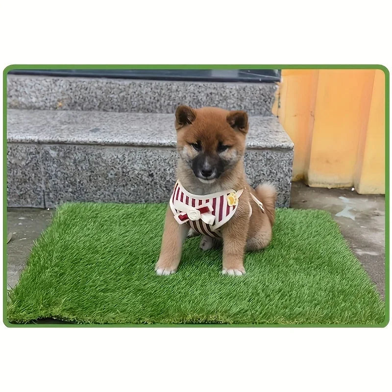 Tapete de Grama Artificial Lavável para Cães - Reutilizável, Controla Odores, Fácil de Limpar e com Base Antiderrapante.