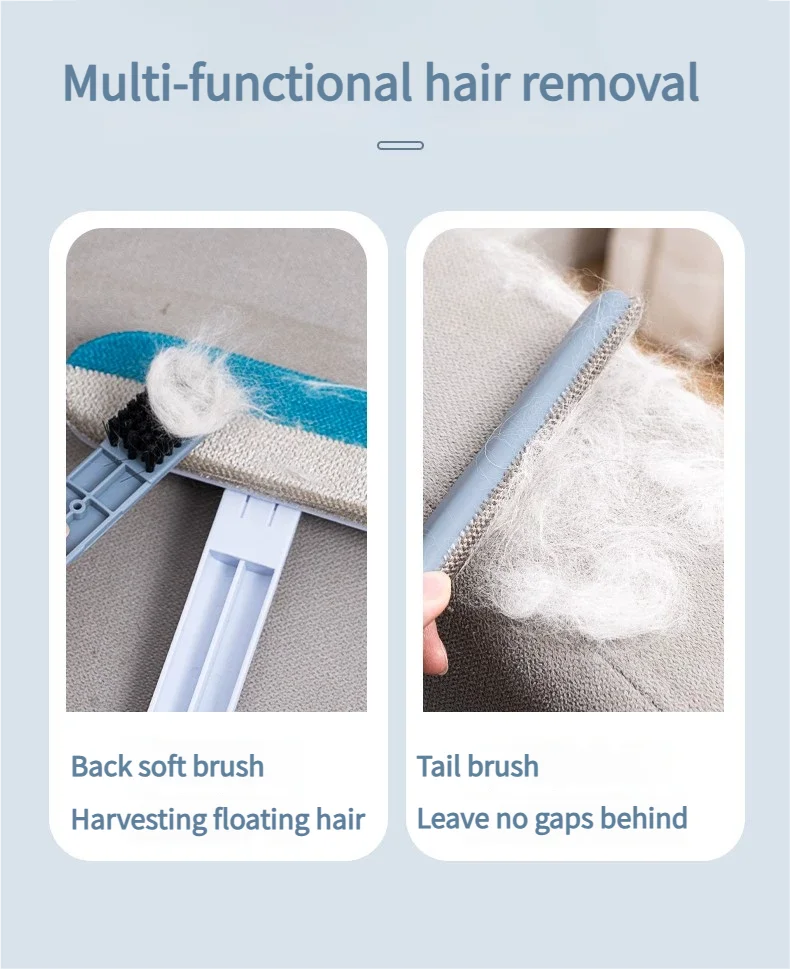 Kit de Remoção Pelos com Luvas Antiestáticas Reutilizáveis e Dupla Face para Limpeza de Pelos de Cães e Gatos em Tapetes e Sofás