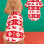 Roupa de Natal quentinha para animais de estimação, ideal para cães e gatos de pequeno e médio porte.