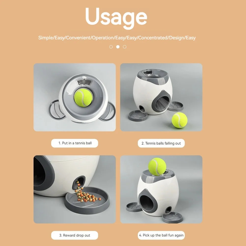 Lançador automático de bolas para cães, lento para cães de pequeno e médio porte.