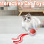 Bola interativa para cães e gatos, bola rolante automática com cauda falsa, recarregável, brinquedo elétrico inteligente para treinamento de animais de estimação, imita um rato.
