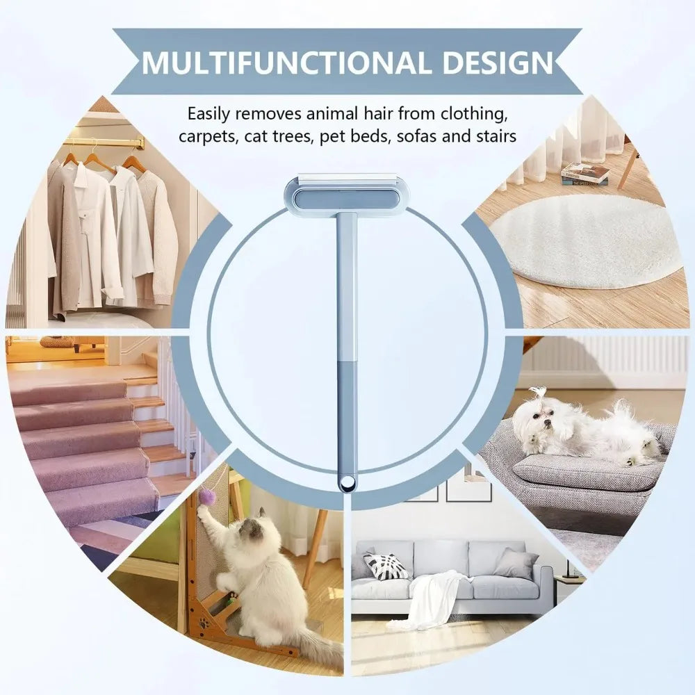 Kit de Remoção Pelos com Luvas Antiestáticas Reutilizáveis e Dupla Face para Limpeza de Pelos de Cães e Gatos em Tapetes e Sofás