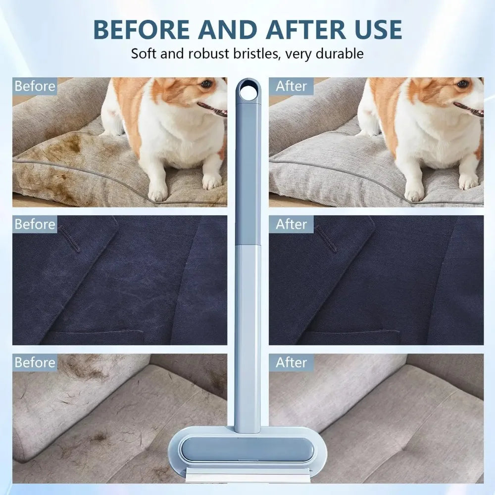 Kit de Remoção Pelos com Luvas Antiestáticas Reutilizáveis e Dupla Face para Limpeza de Pelos de Cães e Gatos em Tapetes e Sofás