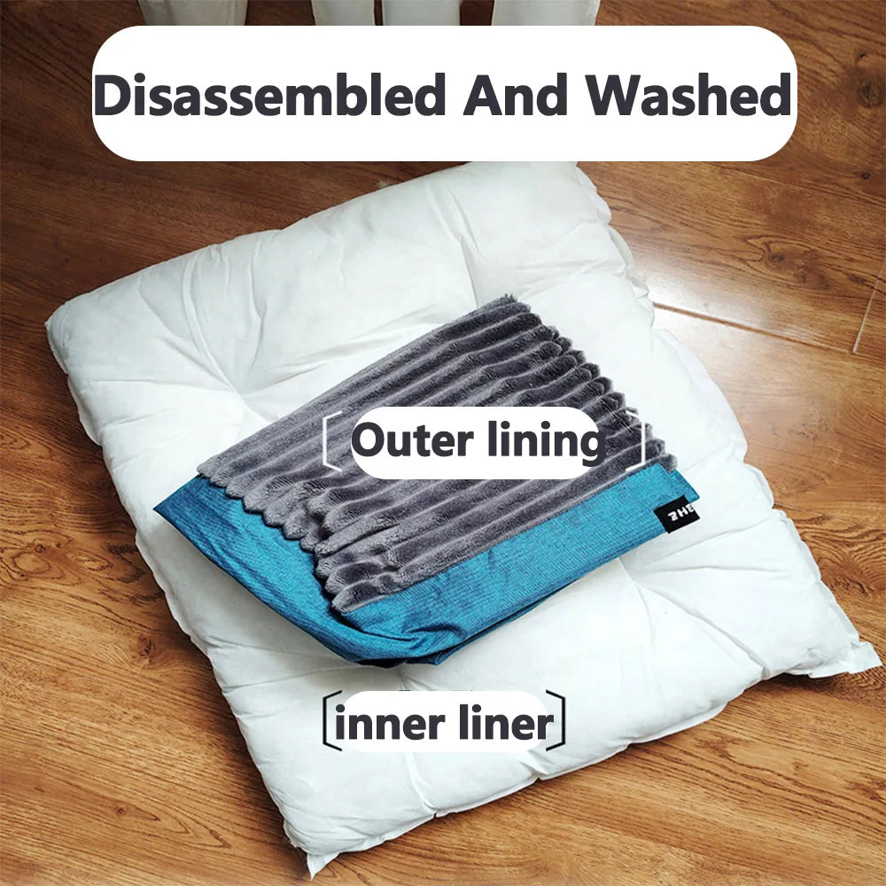 Cama grossa e macia para animais de estimação, cama super macia para cães e gatos, colchão quente e confortável para o inverno, tapete de peluche.