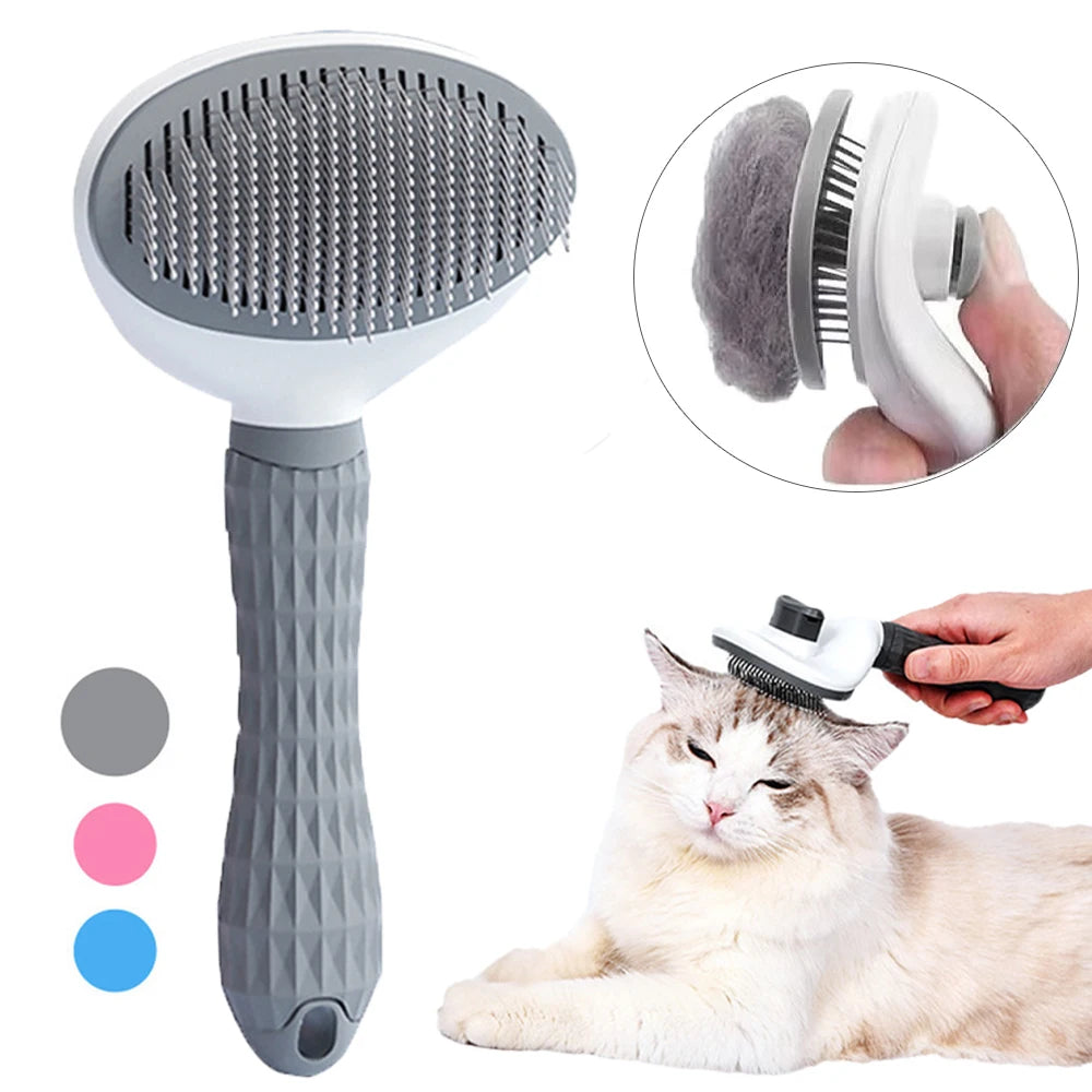 Pente autolimpante para remoção de pelos, escova removedora de pelos para gatos, pentes para cães.