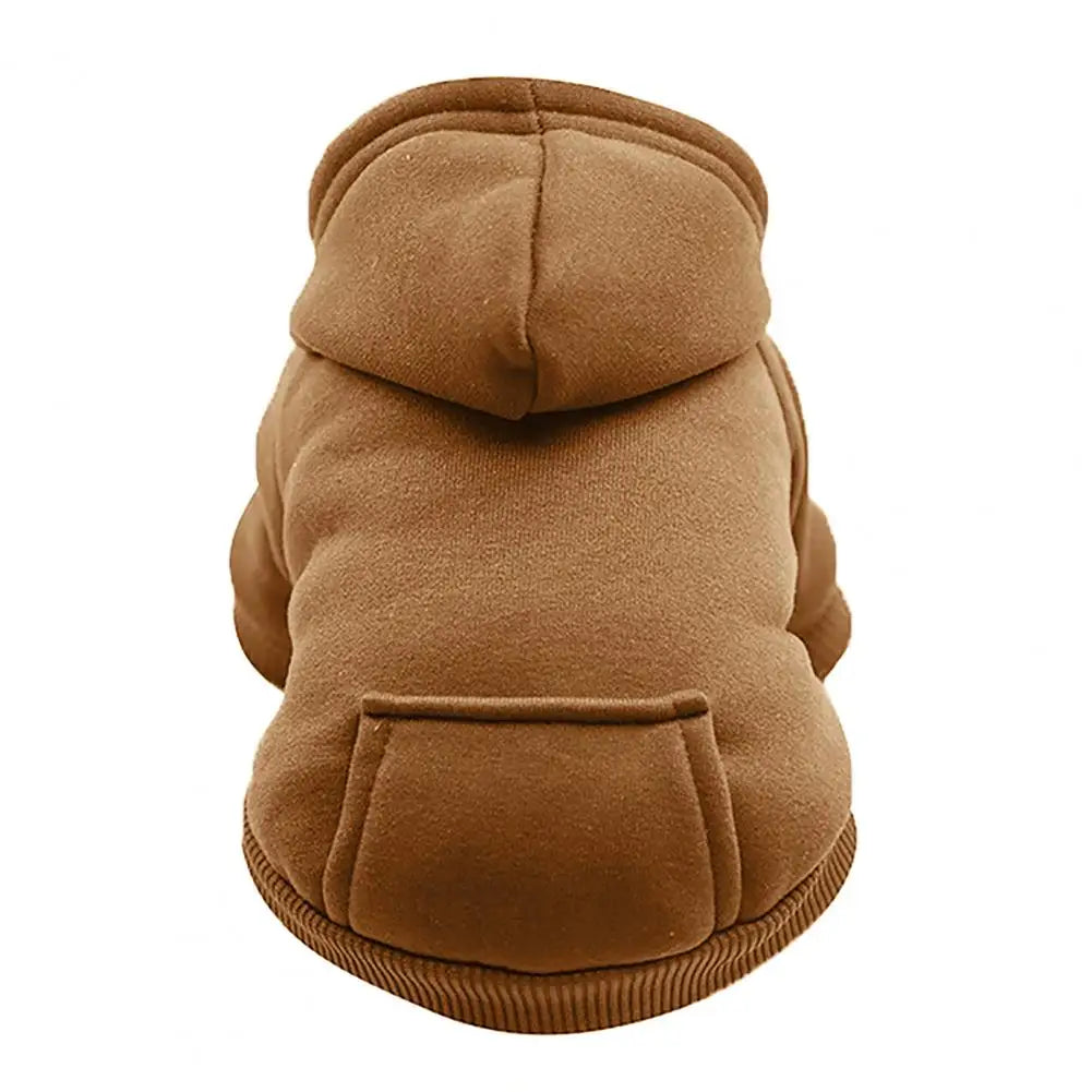 Moletom com capuz para cachorro, filhote, animal de estimação, outono/inverno, com bolso, para cães e gatos de duas patas.
