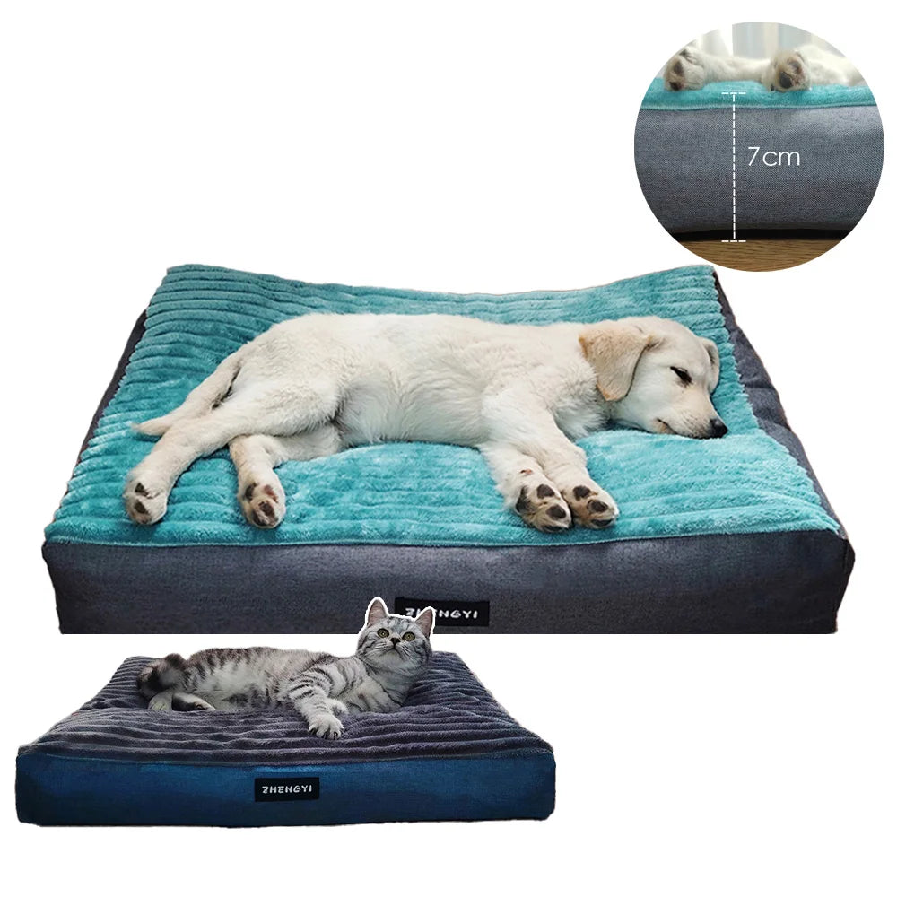 Cama grossa e macia para animais de estimação, cama super macia para cães e gatos, colchão quente e confortável para o inverno, tapete de peluche.