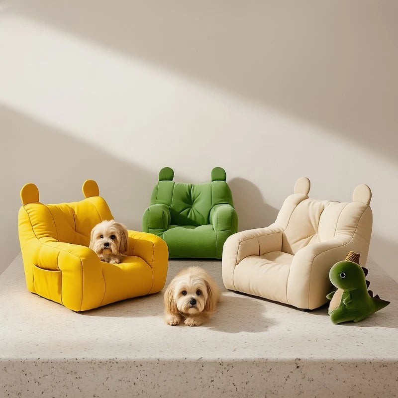 Sofá-cama para gatos com design de desenho animado