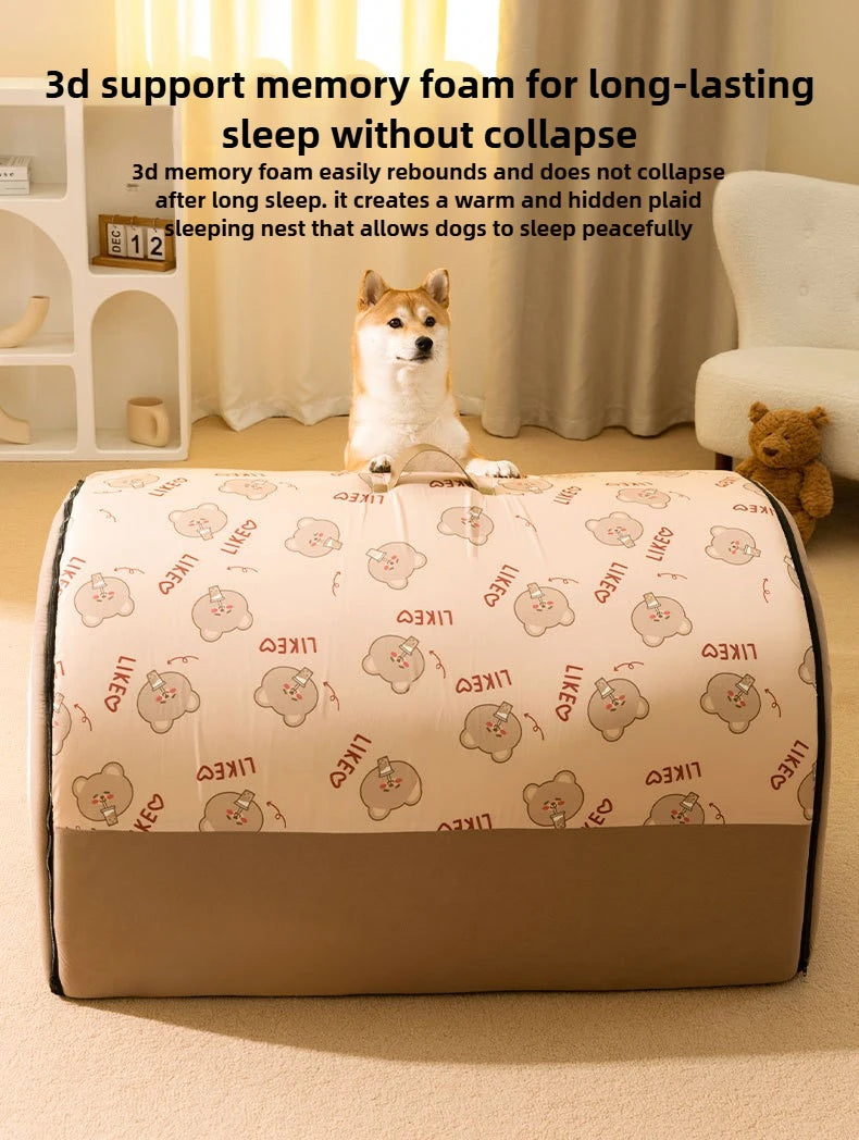 Casinha de cachorro quentinha para o inverno, tapete ninho, tenda para sono profundo, casinha para gatos