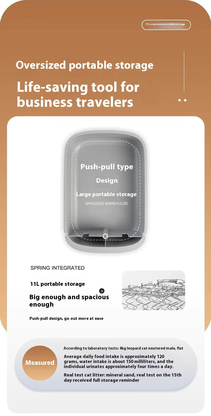 Caixa de areia inteligente nova, disponível na UE. Modelo aberto, com capacidade de 11 litros. Controle por aplicativo, totalmente automática.