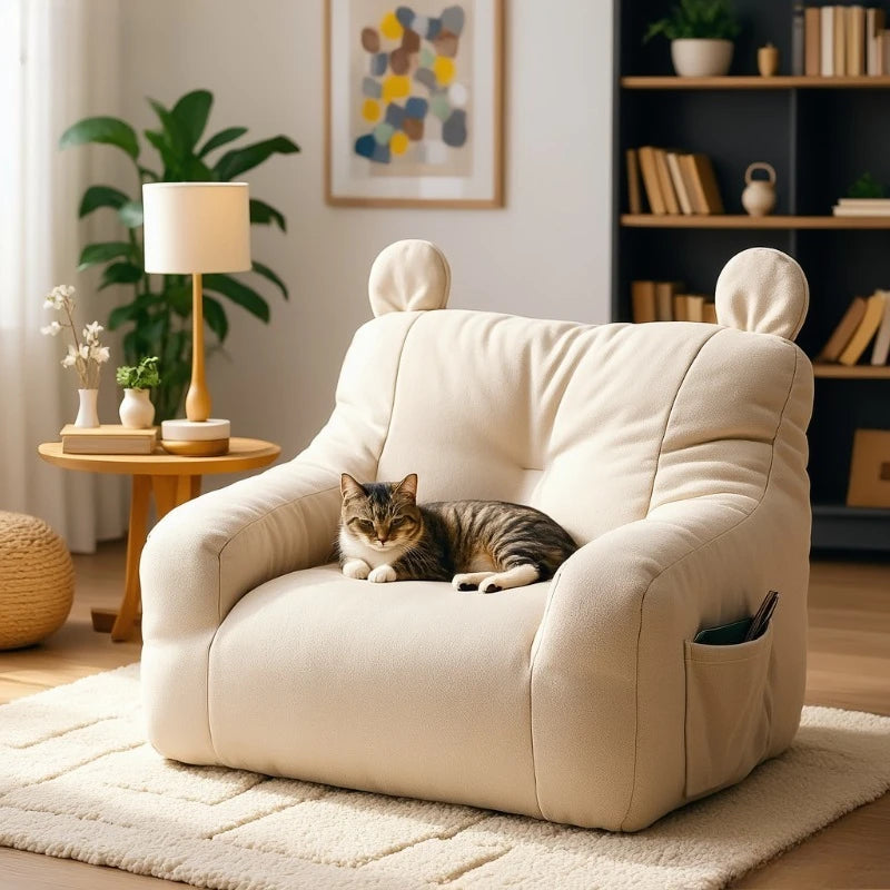 Sofá-cama para gatos com design de desenho animado