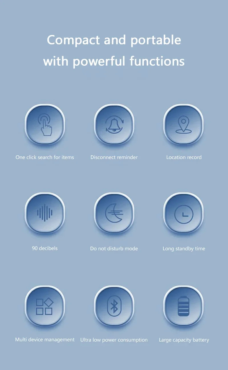 Mini rastreador GPS Xiaomi Bluetooth 5.0, dispositivo anti-perda para animais de estimação, crianças, bolsas e carteiras, rastreador compatível com Android e iOS