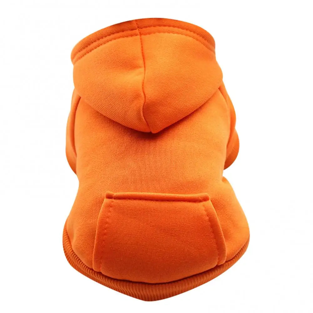 Moletom com capuz para cachorro, filhote, animal de estimação, outono/inverno, com bolso, para cães e gatos de duas patas.
