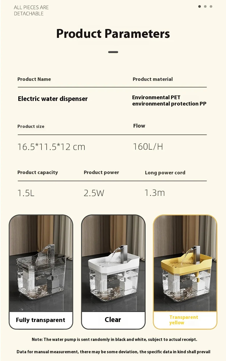 Bebedouro Automático para Gatos com Filtro USB