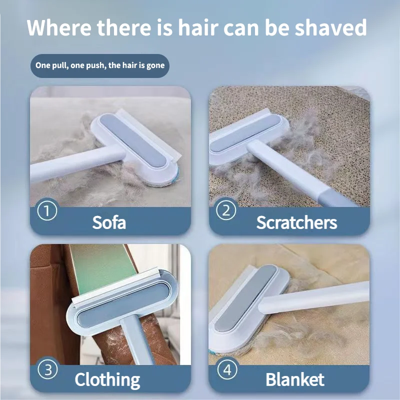 Kit de Remoção Pelos com Luvas Antiestáticas Reutilizáveis e Dupla Face para Limpeza de Pelos de Cães e Gatos em Tapetes e Sofás