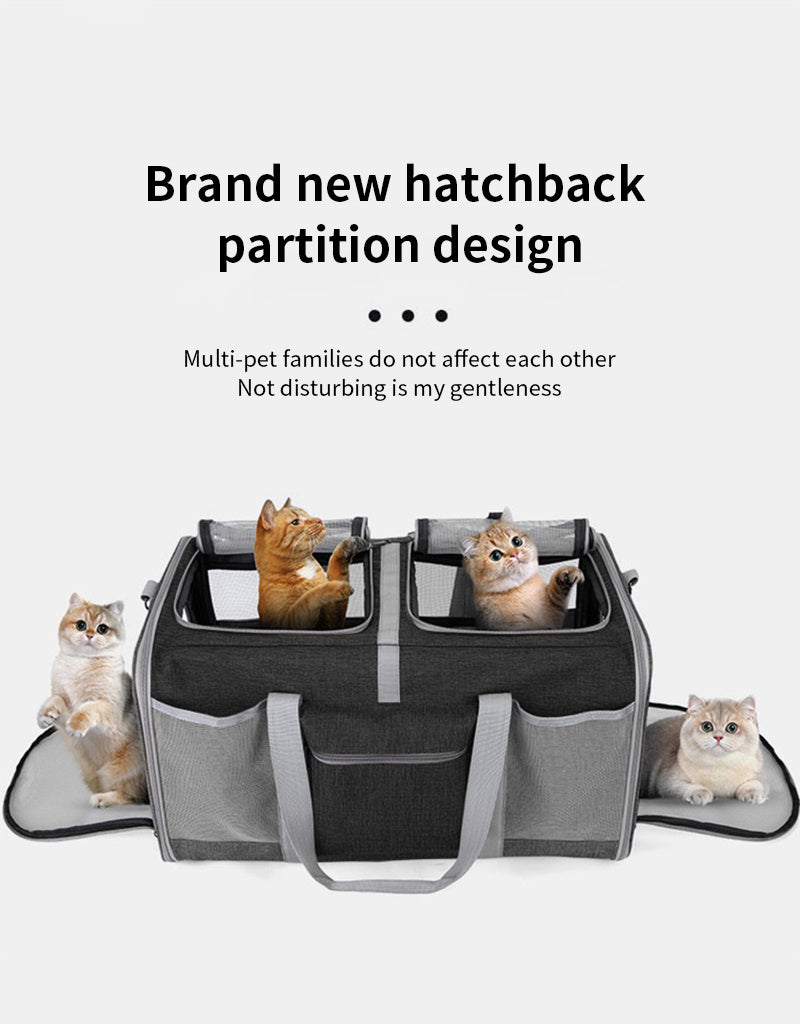 Mala de transporte multifuncional para animais de estimação, bolsa de transporte ajustável , portátil para cães e gatos ideal para passeios e viagens e