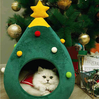 Cama de Natal para Gatos, Casa de Natal para Gatos