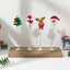Brinquedo de Gato de Natal - Poste de Arranhar de Pelúcia de Papai Noel e Renas com Enfeites,.