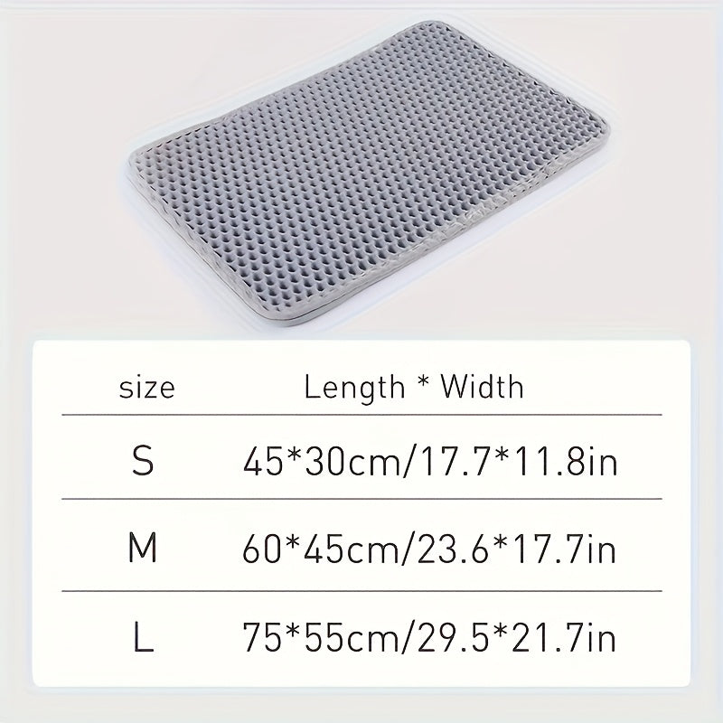 Tapete extra grande de dupla camada à prova de respingos para caixa de areia para gatos .