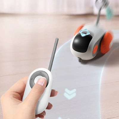 Carro de brinquedo interativo com controle remoto para gatos, carregamento USB, perseguição automática, movimento automático, carro de controle remoto inteligente, brinquedo interativo para gatos, produtos para animais de estimação