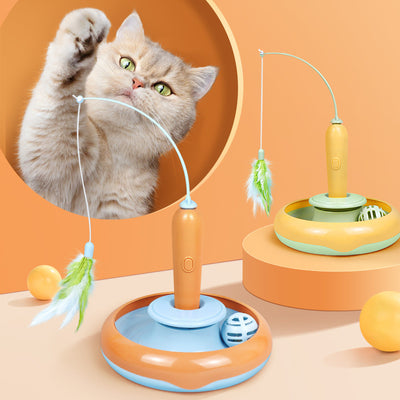 Brinquedo plataforma giratória para gatos, suprimentos para animais de estimação.