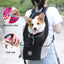 Mochila para transporte de cães de estimação, de viagem portátil com dois ombros, bolsa de malha para transporte de cães de estimação ao ar livre