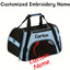 Mochila para transporte de cães e gatos bordada personalizada - Bolsa de viagem  com malha de ventilação, design dobrável e transversal e poliéster durável.
