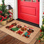 Tapete de Natal para Porta com Design de Dachshund, Chapéu e Suéter