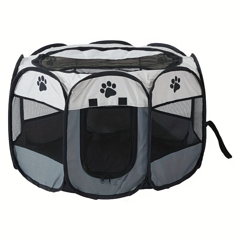 Tenda Octogonal Dobrável para Cães e Gatos - Oxford Resistente