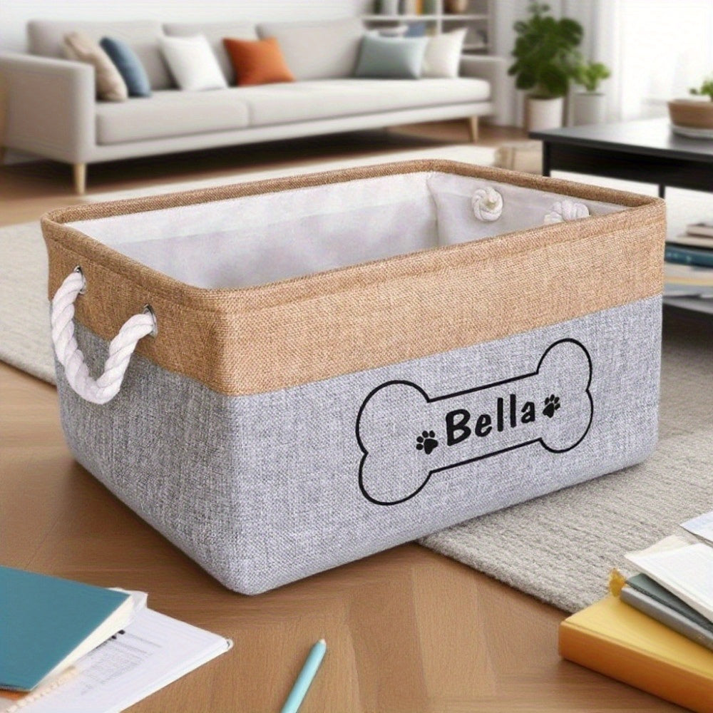 Caixa de armazenamento personalizada para animais de estimação - Organizador de brinquedos de cães