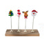 Brinquedo de Gato de Natal - Poste de Arranhar de Pelúcia de Papai Noel e Renas com Enfeites,.