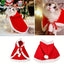 1/2pcs Conjunto de Decoração Natalina para Gatos, Chapéu Vermelho do Papai Noelo e Capa Aquecedor com Acessórios Tiara Antlerpara Filhotes .