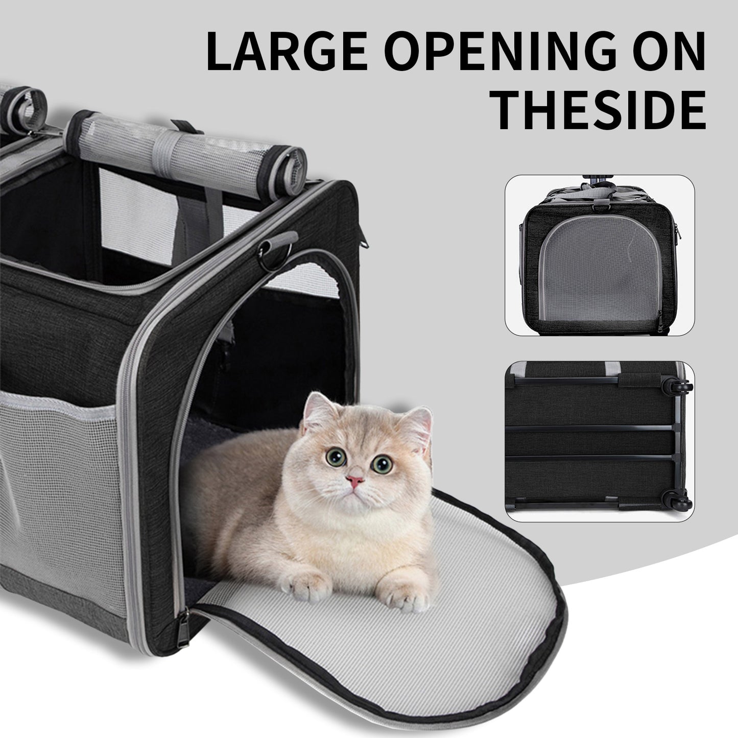 Mala de transporte multifuncional para animais de estimação, bolsa de transporte ajustável , portátil para cães e gatos ideal para passeios e viagens e