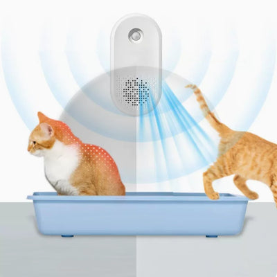 Bacia de areia para gatos totalmente fechada, desodorante automático e desodorante
