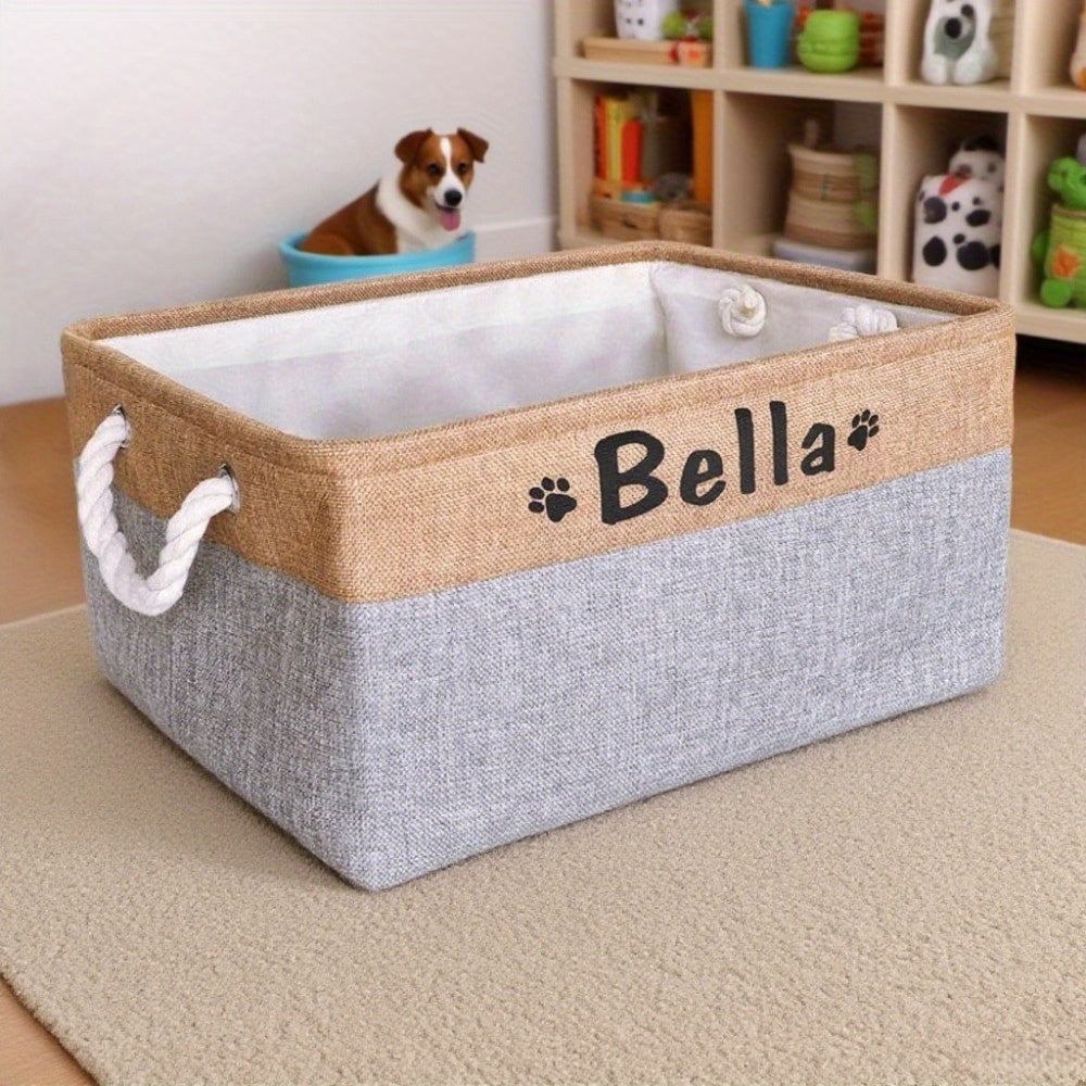 Caixa de armazenamento personalizada para animais de estimação - Organizador de brinquedos de cães