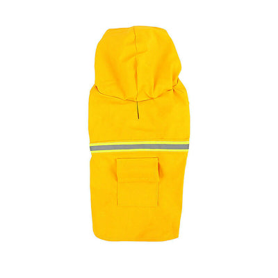 Capa de chuva para cachorro, capa de chuva impermeável para cachorro com faixa refletiva de segurança, poncho com capuz e coleira para cachorros
