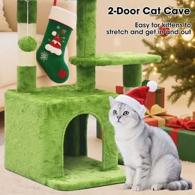 Torre de árvore para gatos compacta de 27 polegadas - Mobiliário para gatos de estilo