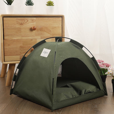 Tenda para gatos, tapete refrescante, casota para cães, sofá para animais de estimação, cama para cães de campismo com almofada para canil, ninho para gatos, cama para gatos, produtos para animais de estimação