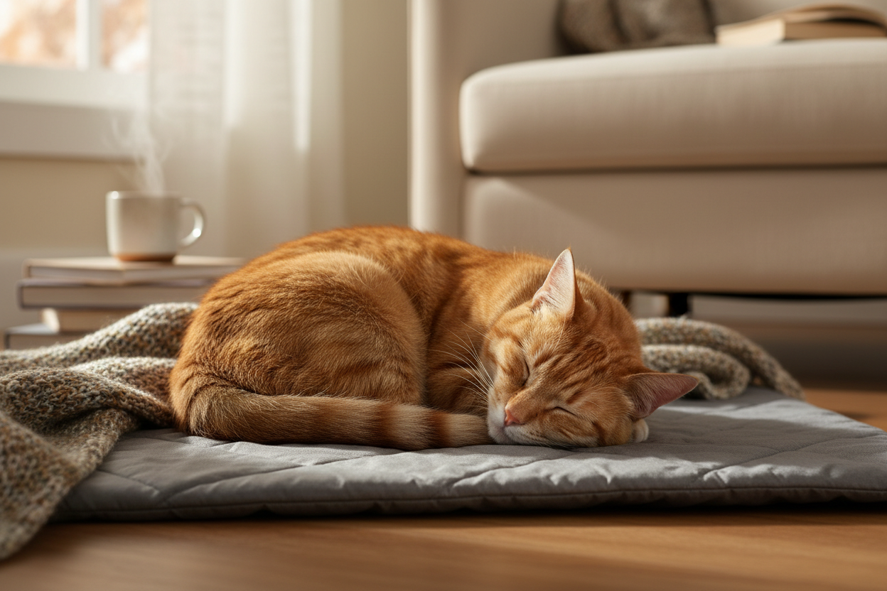 Tapete Térmico Autoaquecido para Cães e Gatos - Sem Eletricidade, Antiderrapante, Manta Térmica de Inverno